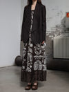 INTO THE EAST 25 Autumn and Winter Silk and Linen Totem Suspender Skirt ITE-E1DGSS012CF21DS-KA Brown